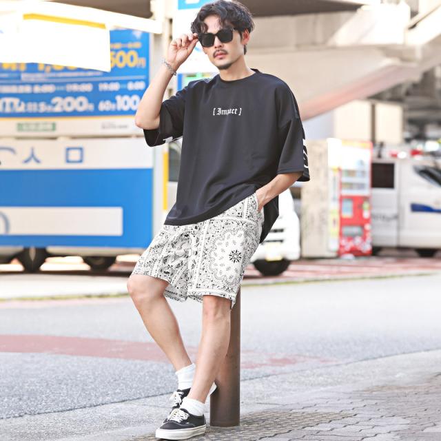 3XL】メンズ ハーフパンツ ショートパンツ 短パン バンダナ柄