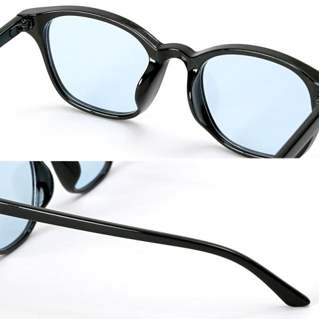 UVカットウェリントンサングラス・伊達眼鏡・偏光・薄い色・青・茶色・黒・紫外線対策・グラサン・セレブ・カジュアル・シンプル・プチプラ 10