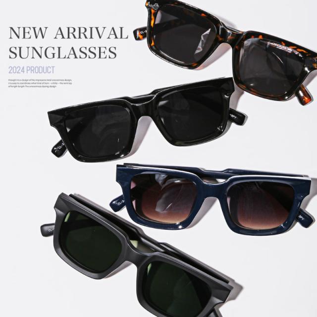 UVカットスクエアウェリントンサングラス・メンズサングラス・四角・大きい・度なし・運転・おしゃれ・20代・30代・40代・プチプラ・日本人 2