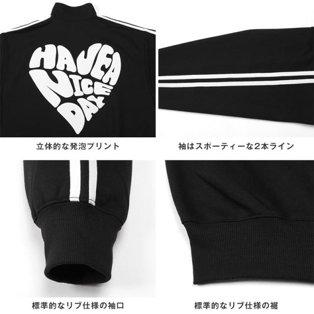 裏起毛ハートロゴ発泡プリントハーフジップトレーナー・ユニセックス・カジュアル・ストリート・スケーター・スポーティ・韓国 14