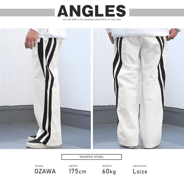 送料無料・サイドラインナイロンパンツ・ボトムス・ユニセックス・ストリート・スケーター・韓国・スポーツ・トレーニング・カジュアル・アウトドア・ジム 10