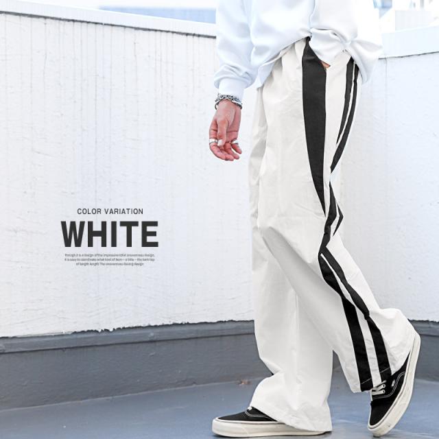 送料無料・サイドラインナイロンパンツ・ボトムス・ユニセックス・ストリート・スケーター・韓国・スポーツ・トレーニング・カジュアル・アウトドア・ジム 6