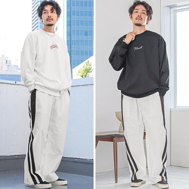 送料無料・サイドラインナイロンパンツ・ボトムス・ユニセックス・ストリート・スケーター・韓国・スポーツ・トレーニング・カジュアル・アウトドア・ジム 7