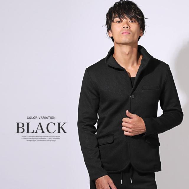 送料無料・Bernings・Sho(バーニングショー)ふくれシェブロン柄イタリアンカラージャケット・立ち襟・ワイヤーカラー・ブランド・大人 6