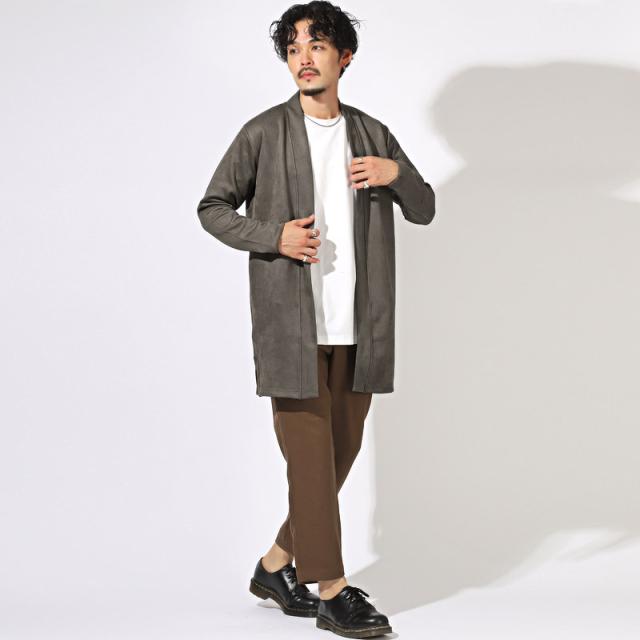 スエードロングカーディガン・ユニセックス・男女兼用・シンプル・上品・大人・キレイめ・韓国・ビター系・BITTER・カジュアル・おしゃれ 7