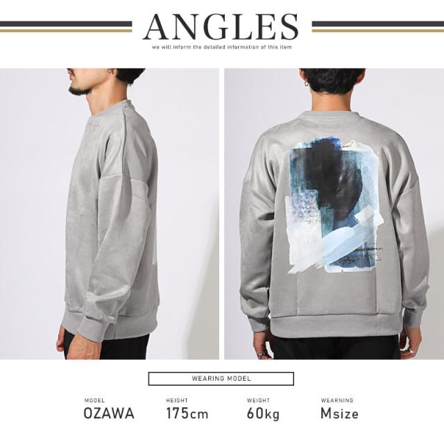 刺繍入りグラフィックバックプリントスエードトレーナー・スエット・ユニセックス・男女兼用・シンプル・カジュアル・ストリート・韓国 10