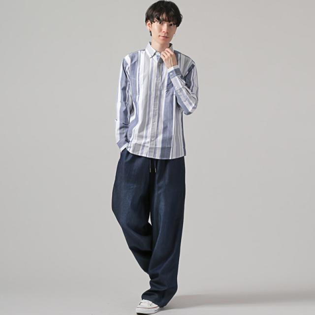 総柄ボタンダウン長袖シャツ・トップス・ワイシャツ・柄シャツ・ユニセックス・カジュアルシャツ・ビジネス・フォーマル・父の日・大人 6