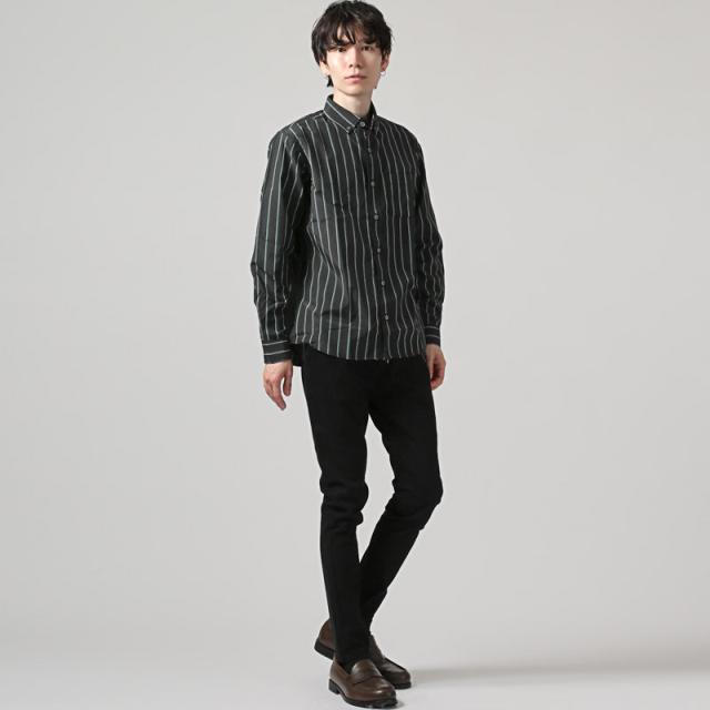 総柄ボタンダウン長袖シャツ・トップス・ワイシャツ・柄シャツ・ユニセックス・カジュアルシャツ・ビジネス・フォーマル・父の日・大人 8