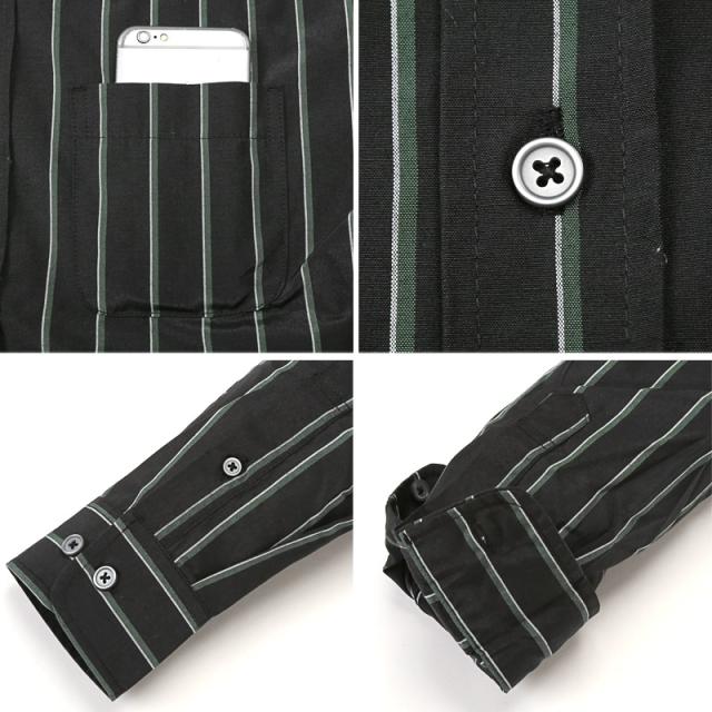 総柄ボタンダウン長袖シャツ・トップス・ワイシャツ・柄シャツ・ユニセックス・カジュアルシャツ・ビジネス・フォーマル・父の日・大人 15