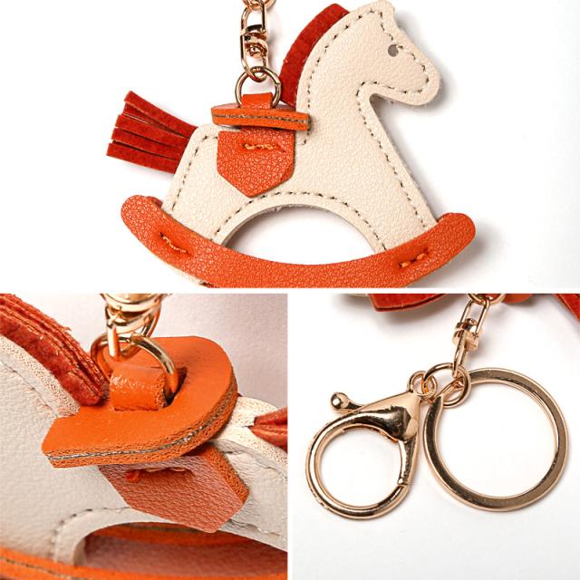 PUレザーチャーム木馬モチーフ・キーリング・ストラップ・鍵・お馬さん・ロッキンホース・可愛い・ファンシー・パステルカラー・ギフト 8