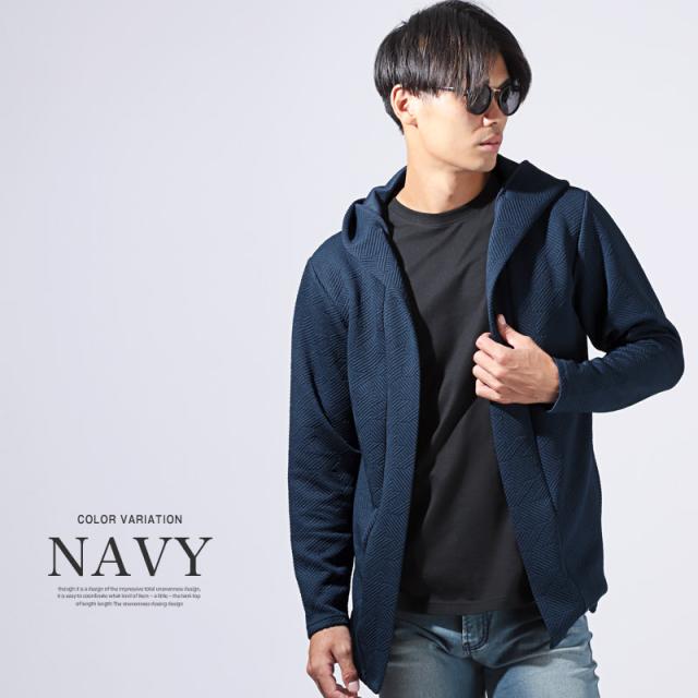 送料無料・Bernings・Sho(バーニングショー)キルティング千鳥柄フード付きカーディガン・ユニセックス・パーカー・おしゃれ・羽織り 6