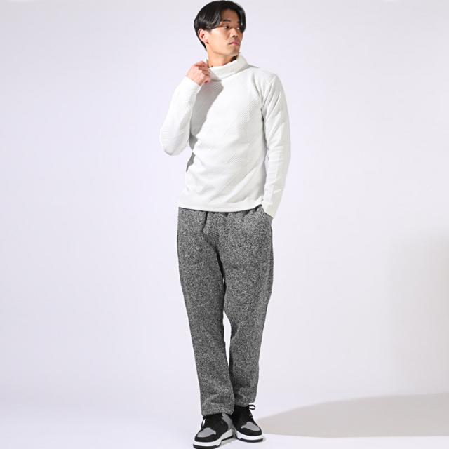メランジフリースパンツ・冬用・冬物・極暖・防寒着・ゴルフウェア・ストレッチ・伸縮性・ルームウェア・通勤・シンプル・大人・リラックス 8