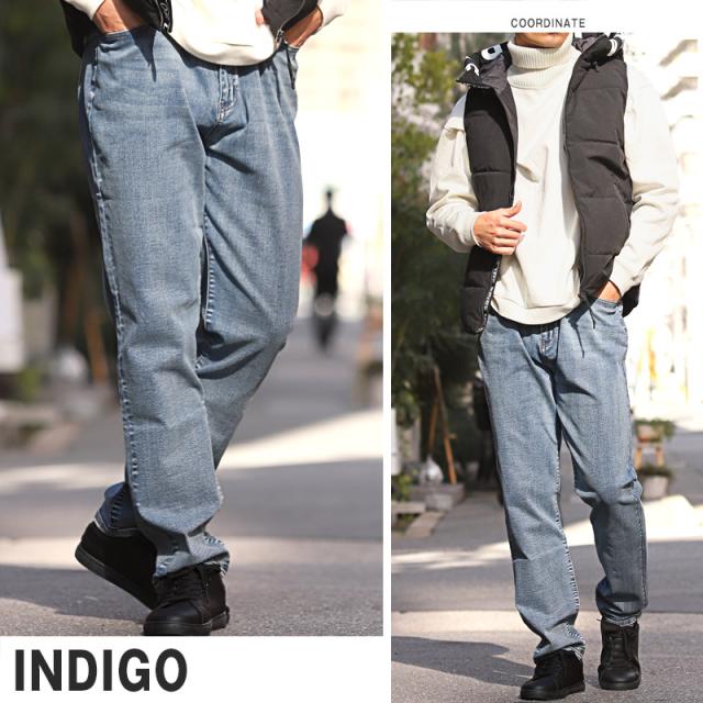 ビッグサイズデニムテーパードパンツ・ボトムス・ズボン・ストレッチ・伸縮性・オールシーズン・シンプル・美脚・おしゃれ・カジュアル 6