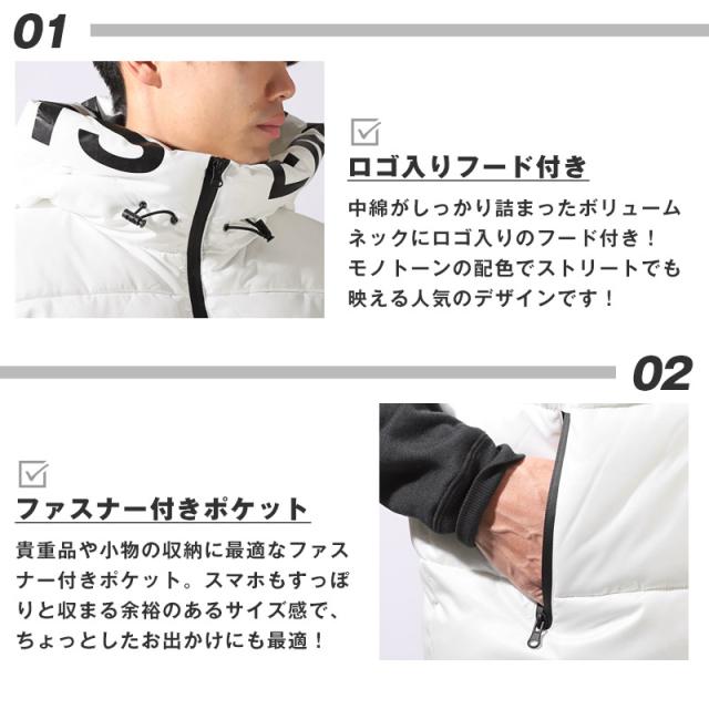 フーデッドフェイクダウンベスト・中綿・アウター・あったか・ユニセックス・男女兼用・カジュアル・ストリート・アウトドア・ビター系 5