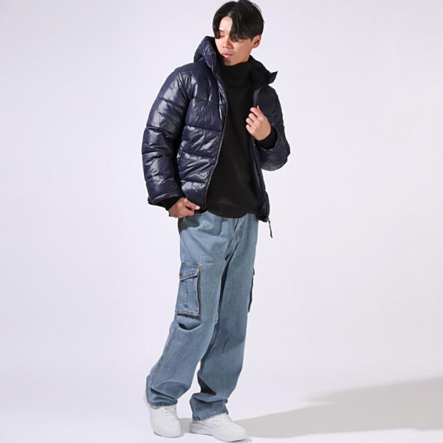 シレー加工中綿フードブルゾン・アウター・ダウンジャケット・男女兼用・ユニセックス・おしゃれ・ストリート・カジュアル・軽い・防寒 9