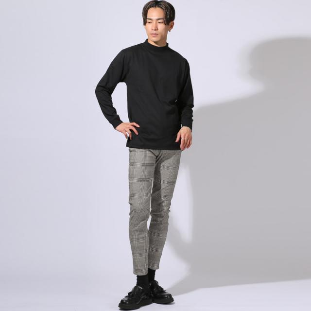 テーパードパンツ・ストレッチパンツ・スキニー・メンズ・チェック柄・伸縮性・スリム・フィット・スラックス・ボトムス・ズボン・グレンチェック・グレー・春服・秋服・通年・トラッド・カジュアル・キレイめ・上品・男性・快適 9