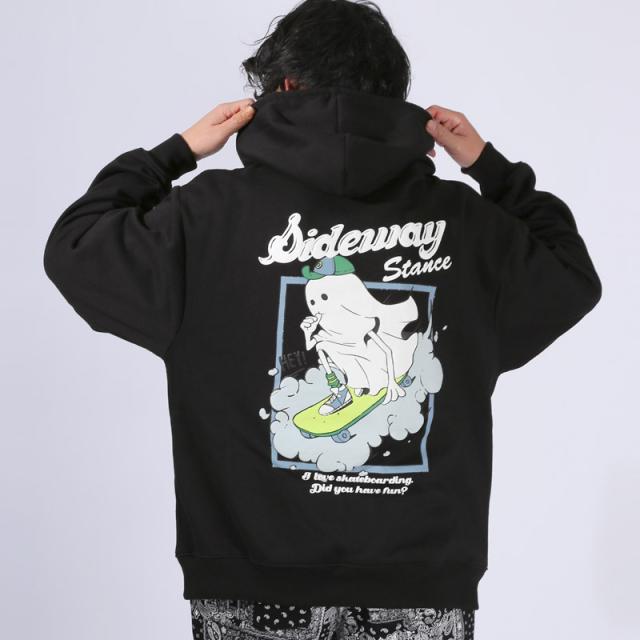 パーカー・スウェット・フーディ—・プルパーカー・メンズ・長袖・暖か・裏起毛・厚手・バックプリント・ゴースト・蓄光・発泡プリント・イラスト・フード・ストリート 10