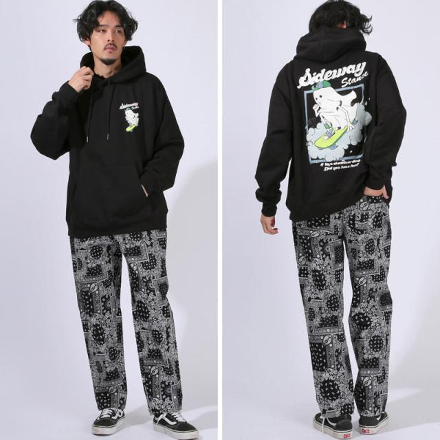 パーカー・スウェット・フーディ—・プルパーカー・メンズ・長袖・暖か・裏起毛・厚手・バックプリント・ゴースト・蓄光・発泡プリント・イラスト・フード・ストリート 11