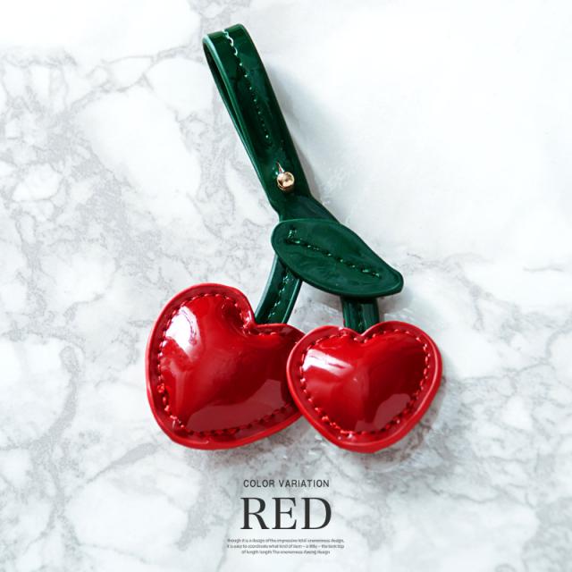 メール便対象・エナメルさくらんぼチャーム・チェリーチャーム・カバンにつける・バッグアクセサリー・小物・果物・大人・20代・30代・40代 4