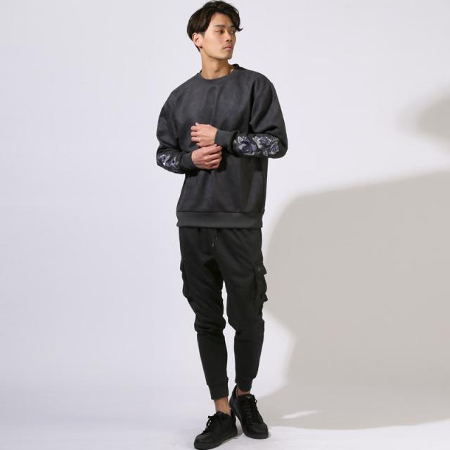 ジョガーパンツ・カーゴパンツ・スウェットパンツ・ジャージ・イージーパンツ・メンズ・パンツ・スエット・無地・裾リブ・大きいサイズ・6ポケット・ストレッチ・カジュアル・ミリタリー・スポーティー・ダンス・黒・紺・20代・30代・40代 7