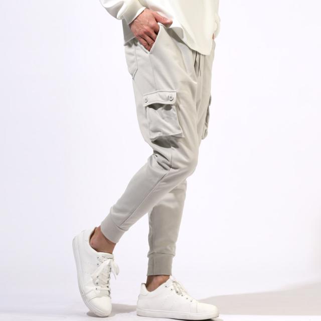 ジョガーパンツ・カーゴパンツ・スウェットパンツ・ジャージ・イージーパンツ・メンズ・パンツ・スエット・無地・裾リブ・大きいサイズ・6ポケット・ストレッチ・カジュアル・ミリタリー・スポーティー・ダンス・黒・紺・20代・30代・40代 10