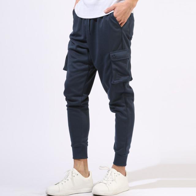 ジョガーパンツ・カーゴパンツ・スウェットパンツ・ジャージ・イージーパンツ・メンズ・パンツ・スエット・無地・裾リブ・大きいサイズ・6ポケット・ストレッチ・カジュアル・ミリタリー・スポーティー・ダンス・黒・紺・20代・30代・40代 12