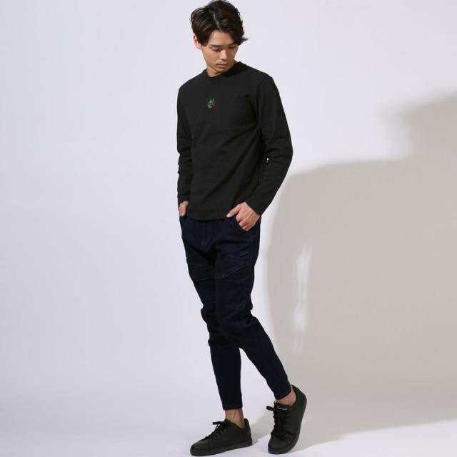 ロンT・Tシャツ・トップス・カットソー・メンズ・長袖・ロングスリーブ・天竺・空紡天竺・刺繍・ロゴ・英字・綿100%・コットン・ワンポイント・クルーネック・インナー・シンプル・カジュアル・大人・春服・秋服・20代・30代・40代 6