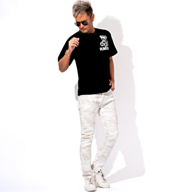 スキニーパンツ・デニムパンツ・チノパン・スリムパンツ・メンズ・スキニー・チノパン・ズボン・ボトムス・細身・脚長・美脚・カツラギデニム・ストレッチ・伸縮性・大きいサイズ・黒・白・紺・迷彩柄・カモフラージュ・ネイビー・ブラック・ホワイト・S・M・L・XL・XXL 12