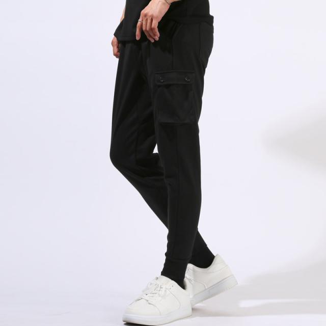 カーゴパンツ・イージーパンツ・ジョガーパンツ・スウェット・メンズ・パンツ・スエット・ポンチ・無地・裾リブ・6ポケット・ストレッチ・ウエストゴム・スリム・カジュアル・春服・秋服・夏服・冬服・通年・20代・30代・40代 5