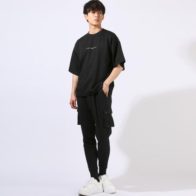 カーゴパンツ・イージーパンツ・ジョガーパンツ・スウェット・メンズ・パンツ・スエット・ポンチ・無地・裾リブ・6ポケット・ストレッチ・ウエストゴム・スリム・カジュアル・春服・秋服・夏服・冬服・通年・20代・30代・40代 6