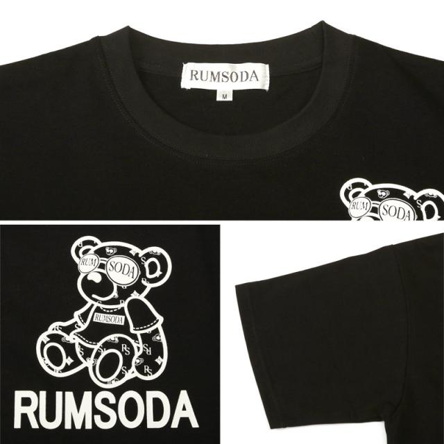 Tシャツ・半袖・トップス・カットソー・メンズ・ブランド・テディベア・クマ・バックプリント・刺繍・アップリケ・アーチロゴ・天竺・綿100・コットン・カジュアル・スリム・白T・黒T・夏服・春服・20代・30代・40代・ユニセックス・ミドル 13