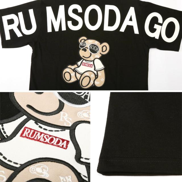 Tシャツ・半袖・トップス・カットソー・メンズ・ブランド・テディベア・クマ・バックプリント・刺繍・アップリケ・アーチロゴ・天竺・綿100・コットン・カジュアル・スリム・白T・黒T・夏服・春服・20代・30代・40代・ユニセックス・ミドル 14