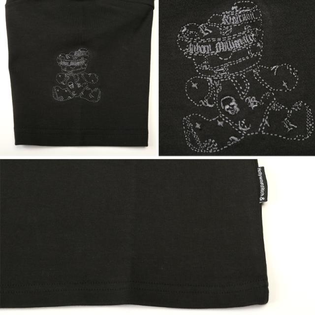 Tシャツ・半袖・トップス・カットソー・メンズ・ヒョウ柄・レオパード・ハート・ロゴ・フロッキープリント・カジュアル・スリム・綿100・白T・黒T・ホワイト・ブラック・春服・夏服・20代・30代・40代・シンプル・ビター・ストリート・ロック 12