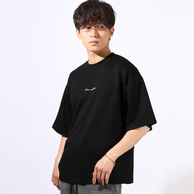 Tシャツ・半袖・トップス・カットソー・メンズ・接触冷感・クール・とろみ・バックプリント・イラスト・ロゴ・薔薇・フラワー・プリント・貼り付け・クルーネック・大きいサイズ・ビッグシルエット・カジュアル・春服・夏服・10代・20代・30代 9