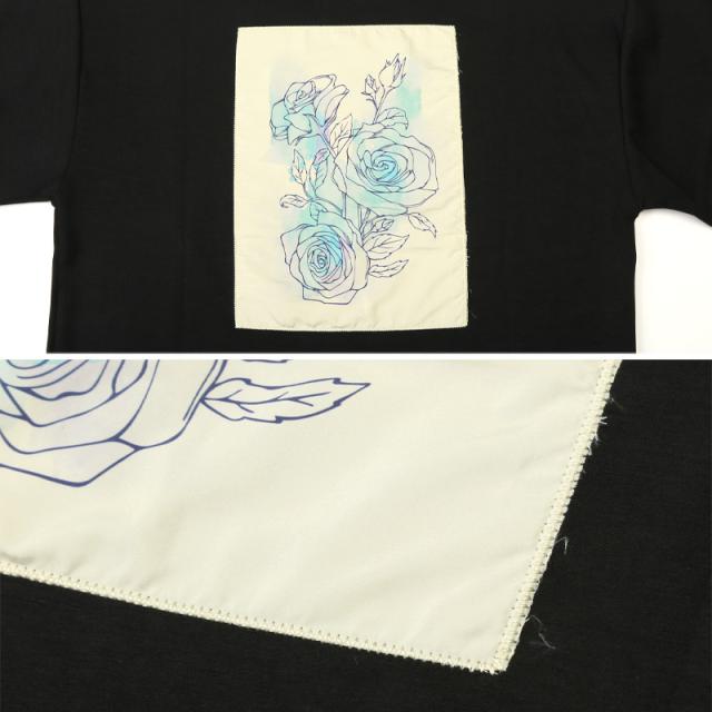Tシャツ・半袖・トップス・カットソー・メンズ・接触冷感・クール・とろみ・バックプリント・イラスト・ロゴ・薔薇・フラワー・プリント・貼り付け・クルーネック・大きいサイズ・ビッグシルエット・カジュアル・春服・夏服・10代・20代・30代 14