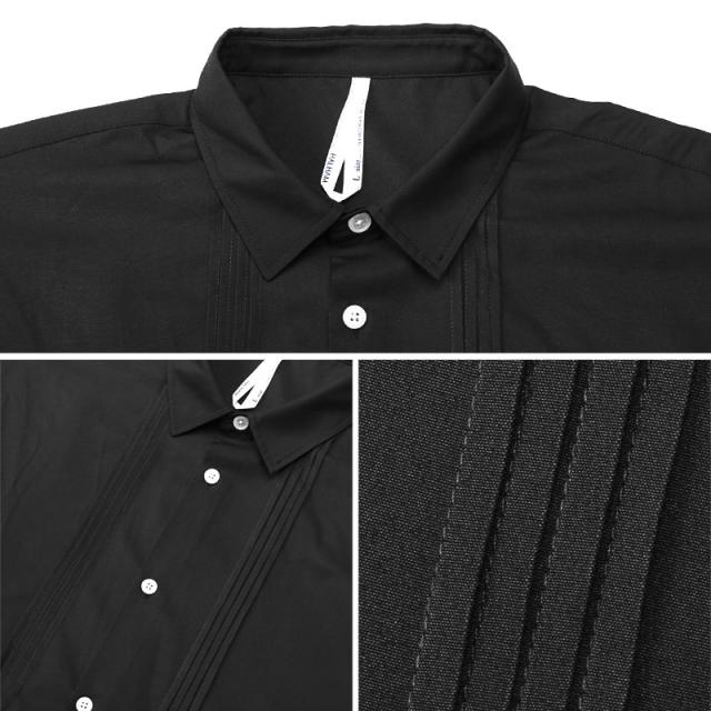 送料無料・シャツ・長袖・メンズ・レディース・ピンタック・ブラウス・長袖シャツ・オーバーサイズ・大きいサイズ・ビッグシルエット・白シャツ・黒シャツ・薄手・羽織り・ライトシャツ・カジュアルシャツ・リラックス・ストレッチ・伸縮性・きれいめ・大人・上品 11