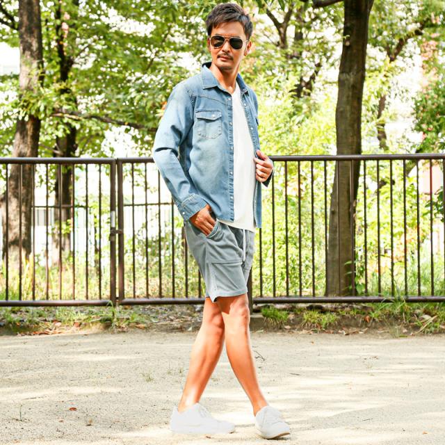 ショートパンツ・ベイカーパンツ・ショーツ・ボトムス・メンズ・コーデュロイ・膝上丈・ショート丈・無地・ストレッチ・伸縮性・ウエストゴム・ドローコード・カジュアル・大人・春服・夏服・20代・30代・40代・50代・ビター系・サーフ 13