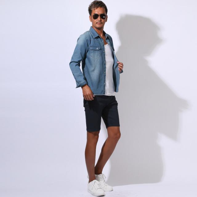 ショートパンツ・チノパン・ショーツ・ボトムス・メンズ・接触冷感・涼しい・クール・膝上・スリム・細身・無地・ストレッチ・伸縮性・レーヨン・ナイロン・ポケット・春服・夏服・20代・30代・40代・50代・ラグスタイル・シンプル・キレイめ 13