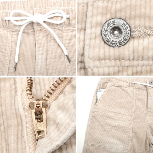 ショートパンツ・メンズ・コーデュロイ・ショーツ・ベイカーパンツ・膝上・ショート丈・3分丈・ヴィンテージ・ウォッシュ加工・硫化・イージーパンツ・ハーフパンツ・短パン・ウエストゴム・紐・ドローコード・ベージュ・ネイビー・紺・青・ピンク・夏・春・サーフ系 11