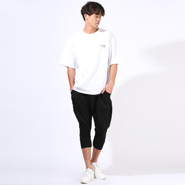 ジョガーパンツ・メンズ・バルーンパンツ・クロップドパンツ・スウェットパンツ・サルエルパンツ・ポンチ・テーパード・裾リブ・スポーツ・スポーティー・ジャージ・ストレッチ・伸縮性・無地・切り替え・切替・黒・紺・グレー×ブラック・ネイビー・ブラック・グレー・夏 8