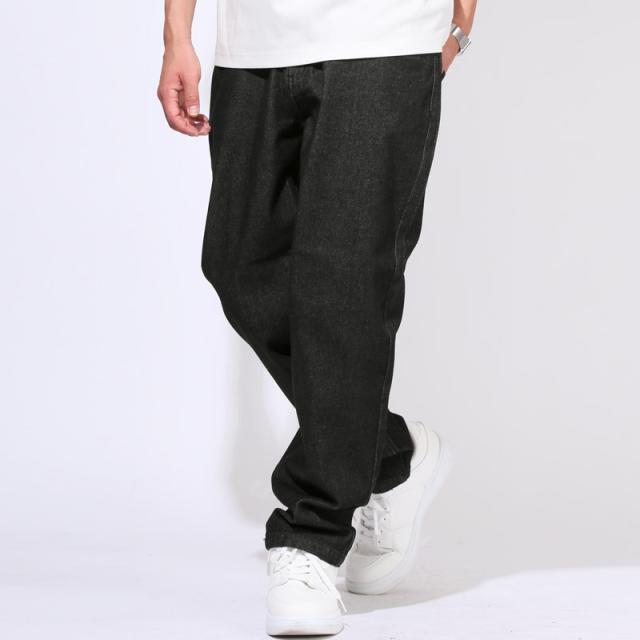 デニムパンツ・ワイドパンツ・テーパードパンツ・メンズ・大きいサイズ・リラックスシルエット・カジュアル・ケミカル・ワンウォッシュ・ヴィンテージ・無地・通年・オールシーズン・ボトムス・ユーズド加工・ストリート 8