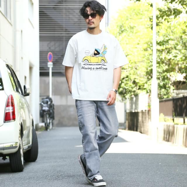 デニムパンツ・ワイドパンツ・ワークパンツ・メンズ・ストレッチ・伸縮性・大きいサイズ・カジュアル・ユーズド加工・色落ち・リラックス・通年・オールシーズン・ボトムス・ユニセックス・シンプル・ヴィンテージライク・アメカジ 6