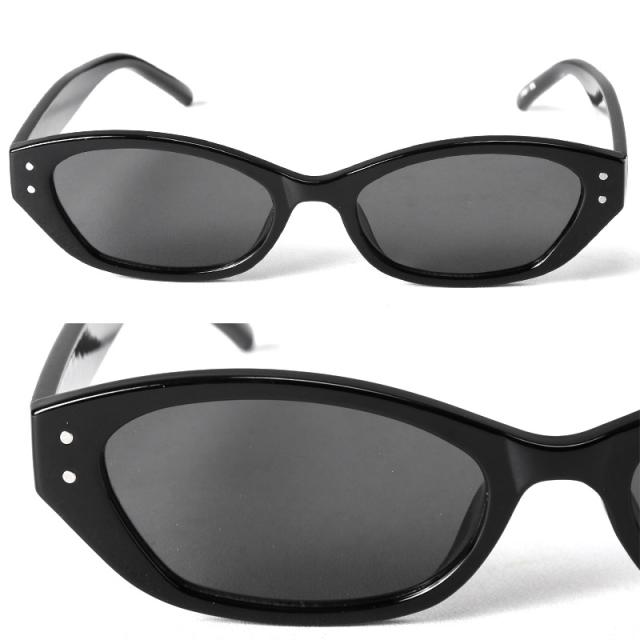 サングラス・メンズ・レディース・ユニセックス・UVカット・紫外線カット・オーバルサングラス・度なし・小顔・丸・楕円・紫外線対策・黒縁・白縁・おしゃれ・ファッション・プレゼント・ギフト・ラグスタイル・サマー・アクセ・モデル 9