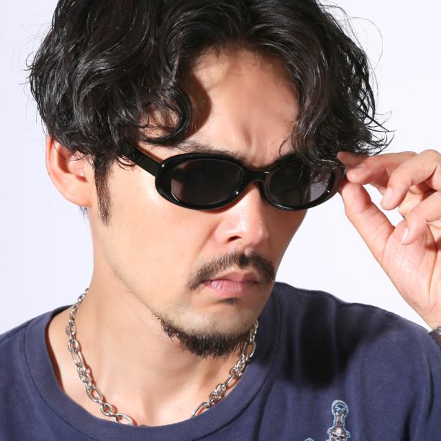 サングラス・メンズ・レディース・ユニセックス・UVカット・紫外線カット・オーバルサングラス・トレンド・度なし・偏光・調光・遮光・軽量・おしゃれ・レトロ・小顔・小さめ・丸・楕円・クリアフレーム・ブラック・ホワイト・グレー・黒・白・フリーサイズ・ラグスタイル 4