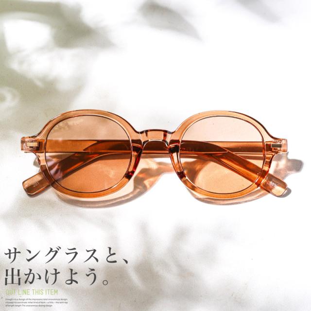 サングラス・メンズ・レディース・ユニセックス・ラウンド・丸い・丸眼鏡・UVカット・紫外線カット・レトロ・黒縁・デミ・クリアフレーム・小顔効果・ロイドメガネ・おしゃれ・度なし・カラーレンズ・プレゼント・ギフト・アクセ・小物 3