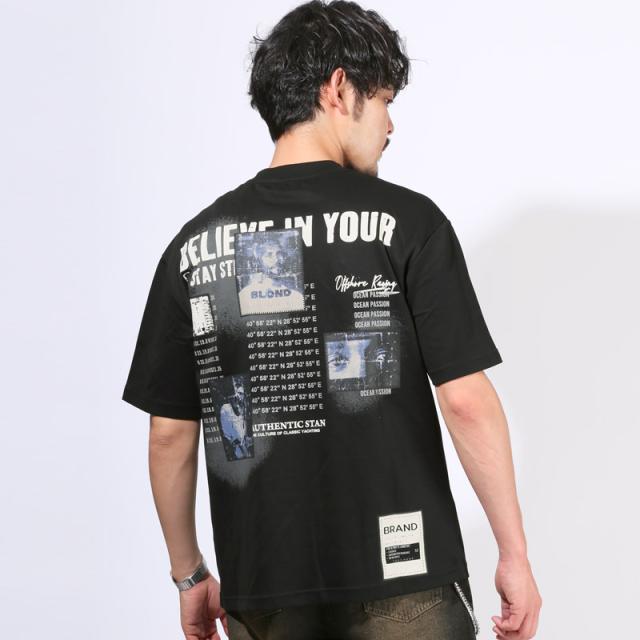 Tシャツ・半袖・メンズ・レディース・半袖Tシャツ・バックプリント・フォトプリント・コラージュ・プリント・ロゴ・丸首・クルーネック・ゆったり・グラフィック・ストリート・カジュアル・ユニセックス・スケーター・韓国 9