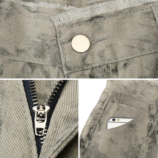 送料無料・デニムパンツ・メンズ・レディース・デニム・ワイドパンツ・ジーンズ・ジーパン・ワイドデニム・バギーパンツ・バギーデニム・ヴィンテージ・古着・アシッドウォッシュ・ウォッシュ加工・タイダイ・ムラ染め・オーバーサイズ・フレア・ストレート・グレー・M・L 10