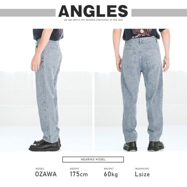 送料無料・デニムパンツ・メンズ・デニム・テーパードパンツ・テーパードデニム・ペイズリー柄・総柄・柄パンツ・ジーンズ・ジーパン・ボトムス・派手・おしゃれ・ヴィンテージ・ビンテージ・古着系・韓国・韓国ファッション・ストリート・カジュアル・ブルー・ブラック 10