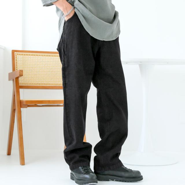 送料無料・デニムパンツ・ペインターパンツ・メンズ・ワークパンツ・デニムペインターパンツ・ワイドパンツ・ジーンズ・ジーパン・ボトムス・ウエストゴム・紐・ドローコード・ツールポケット・ハンマーループ・ウォッシュ加工・ビンテージ・ヴィンテージ・古着系・通年 12