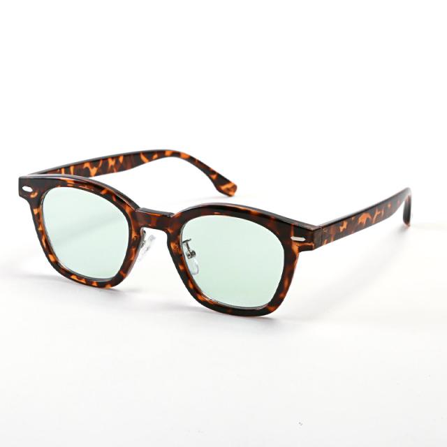 サングラス・レディース・メンズ・ウェリントンサングラス・スクエア・UVカット・紫外線対策・UV400・おしゃれ・カラーレンズ・伊達眼鏡・伊達メガネ・クリアレンズ・透明・度なし・黒縁・デミ・べっ甲・太め・太フレーム・太縁・小顔効果・運転用・ドライブ・ブルー 8